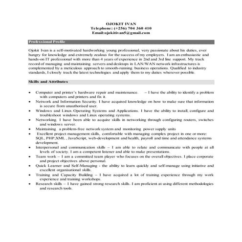 Amon cv 2016 | PDF