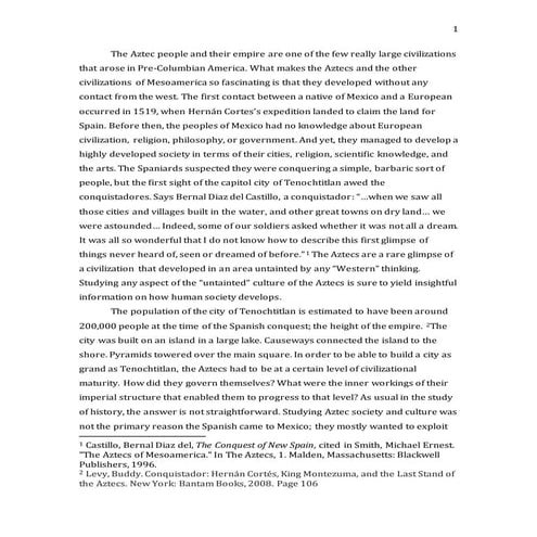 Aztecs thesis