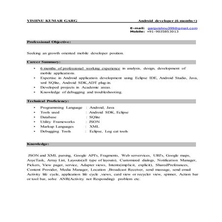 Vishnu Garg VG(Resume)