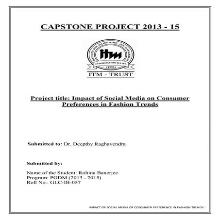 Impact of Social media on Consumer Preferences in Fashion Trends | PDF