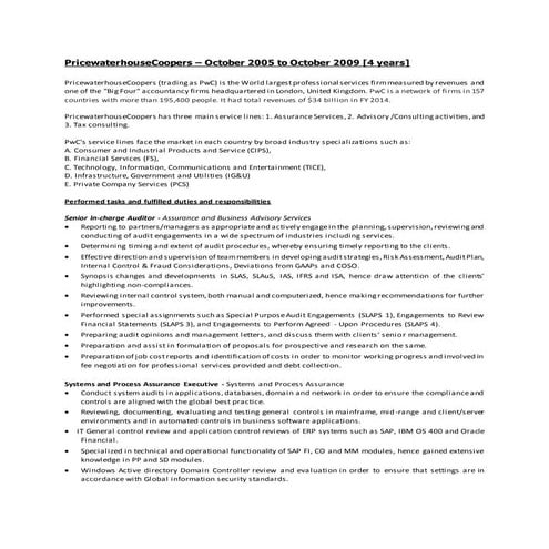 PricewaterhouseCoopers profile | DOCX