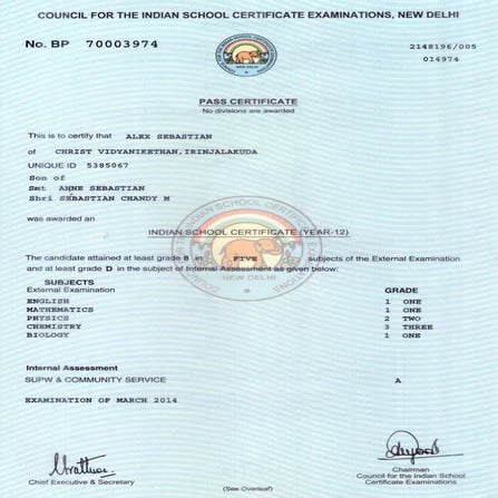 12th Pass Certificate PDF 12th Pass Certificate PDF