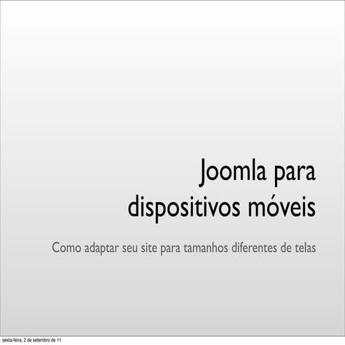 Joomla para dispositivos móveis