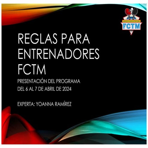 0_ENTRENADORES_FCTM.pdf reglamento del Tenis de Mesa | PDF