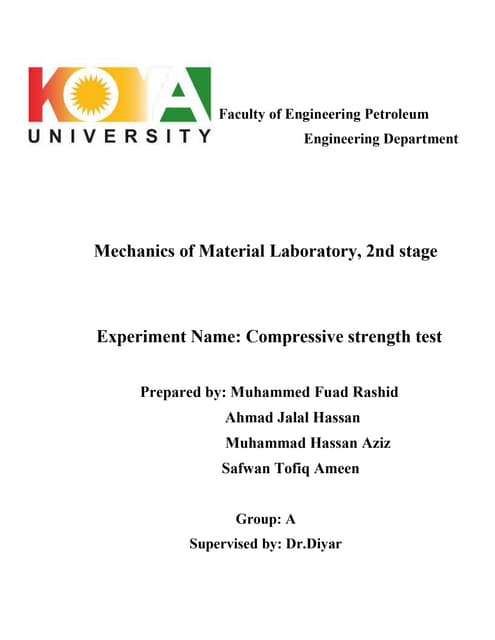 exp no.2 compressive test