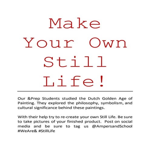 Make Your Own Still Life | DOCX