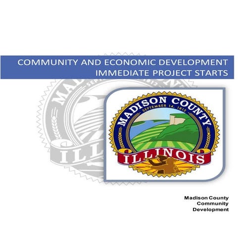 Economic and Community Development Immediate Project Starts