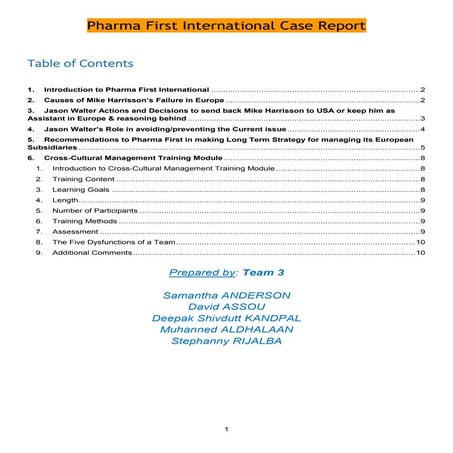 PFI Case Report