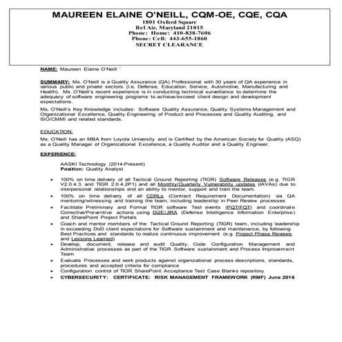 Maureen O'Neill_LINKED IN_August 2016