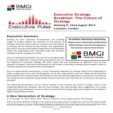 Executive Pulse 9 - London Aug 2014