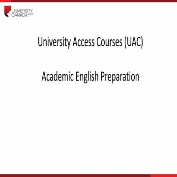 University Access Courses (UAC)