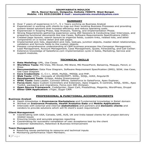 Soumyabrata Moulick-Business Analyst