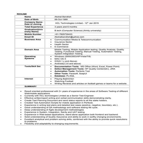 Akshat Bandlish Resume