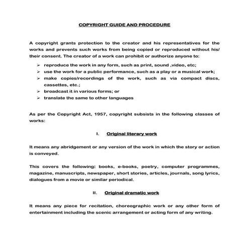COPYRIGHT REGISTRATION PROCESS | PPTX
