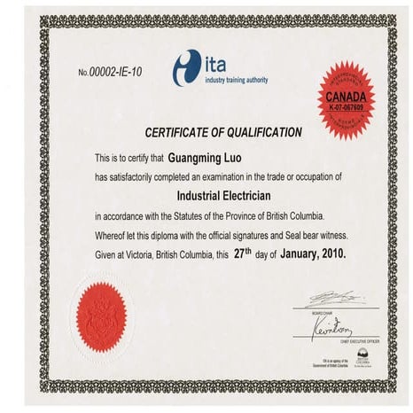 electrician cert | PDF