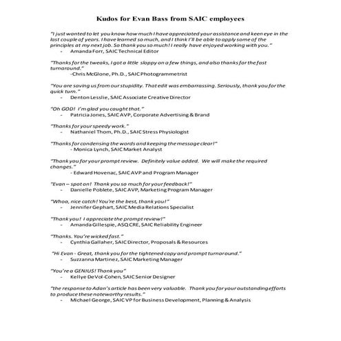Evan-Bass-SAIC kudos