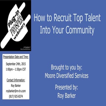 How to recruit top talent 9-24-2015