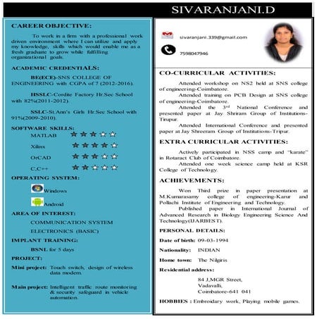 resume-ranjani updated
