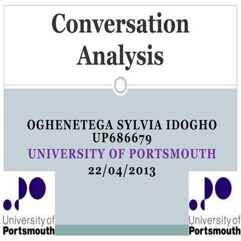 Conversation Analysis original | PPTX