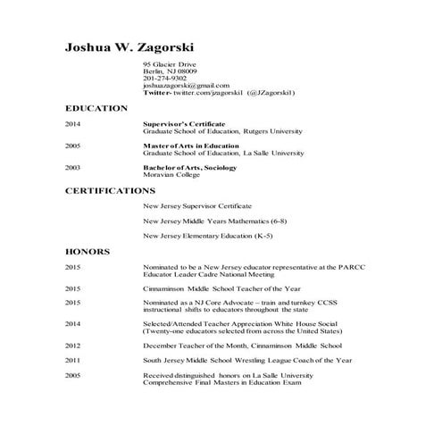 2015SupervisorResume