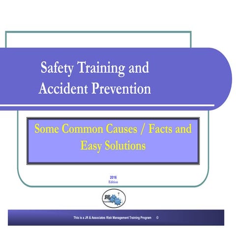 Safety Training 2016 Edition