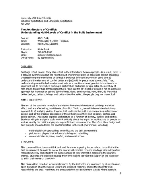 ARCH 544p Syllabus Fall 2014 V2