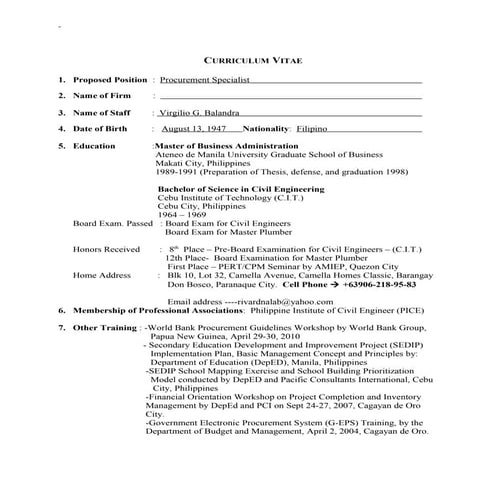 Updated CV Nov 26 2015 | DOC