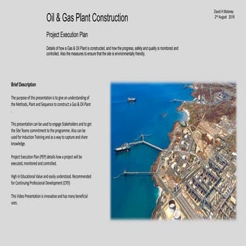 Oil & Gas Plant Construction, Project Execution Plan