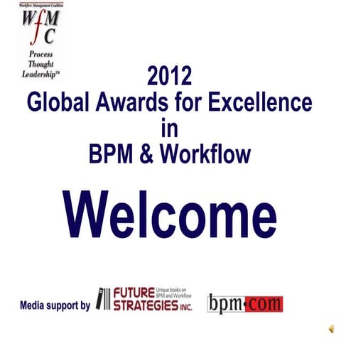 2012 Global Awards for Excellence in BPM and Workflow