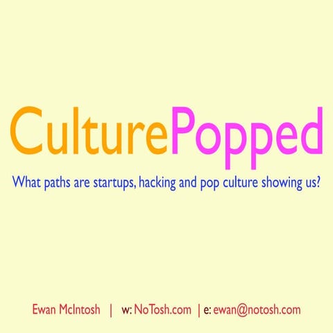 Culture Popped: Digital media in the cultural & museum sector