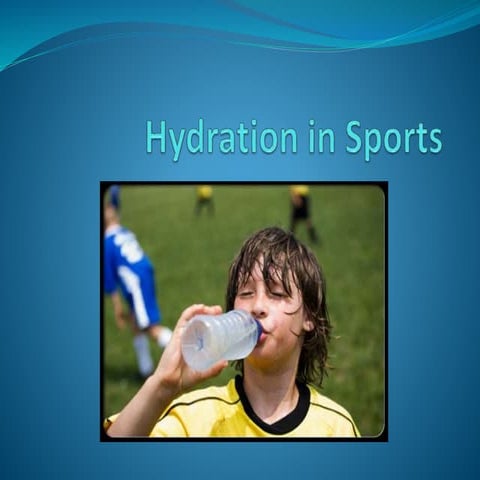 Hydration in sports