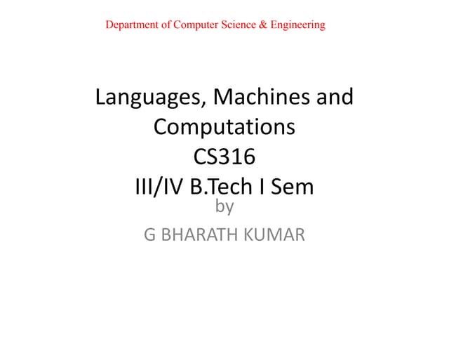 Relation between Languages, Machines and Computations