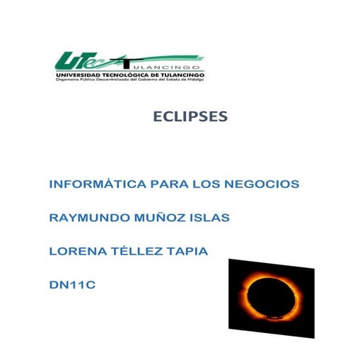 Eclipse infografía | PPTX