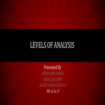 Foreign Policy and Level of Analysis Problem