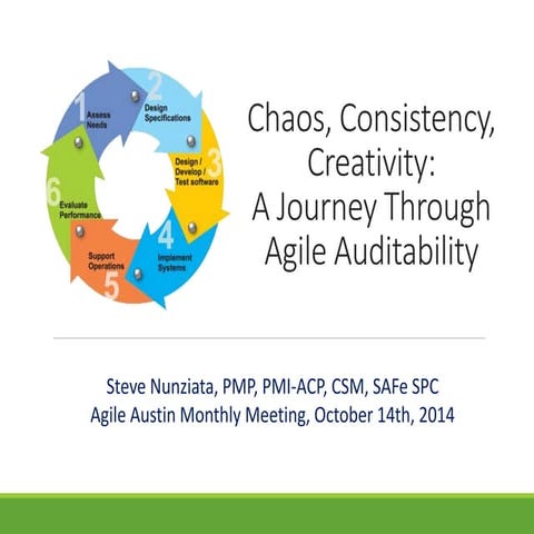 Chaos, Consistency, Creativity - A Journey Through Agile Auditability