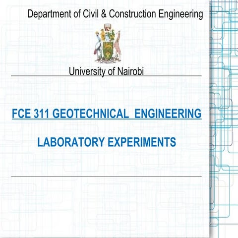 geotech laboratory works