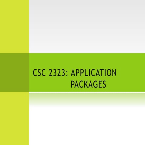 Application Packages