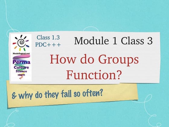 PDC+++ Module 1 Class 3