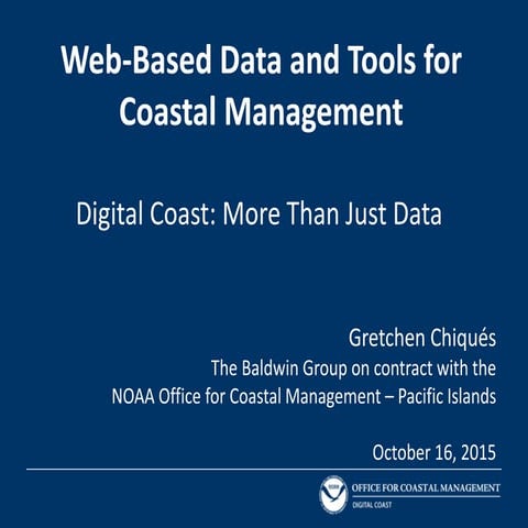 Web based Data and Tools for Coastal Management