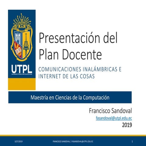 CI19 - Presentación 0: Plan docente e introducción 