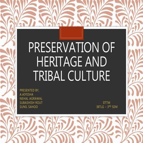 0 preservation of heritage and tribal culture