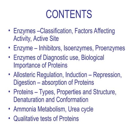 Proteins and Enzymes in Biochemistry along with Urea cycle