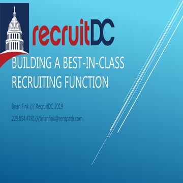 Building a Best-in-Class Recruiting Function