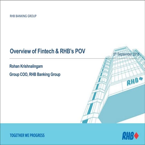 MDEC Fintech Conference - A Look into Bank's Fintech Initiatives (RHB)