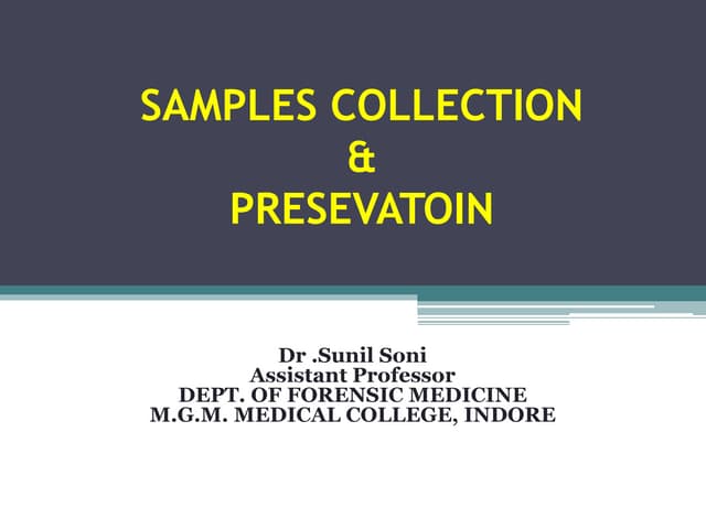 samples collection | PPT