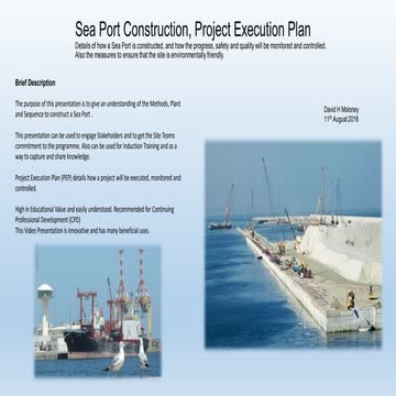 Sea Port Construction, Project Execution Plan