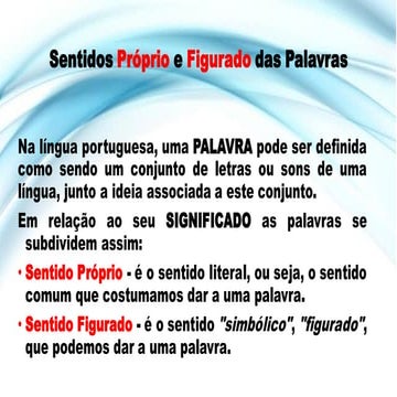 0_Sentido Próprio e Figurado - Estudos para concurso de professor | PDF