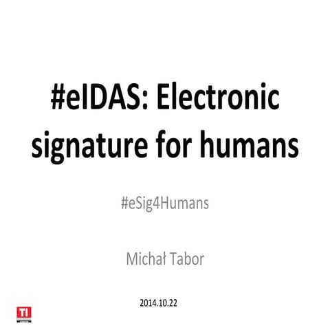 #eIDAS: Electronic signature for humans