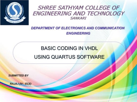 Basic Coding In VHDL COding