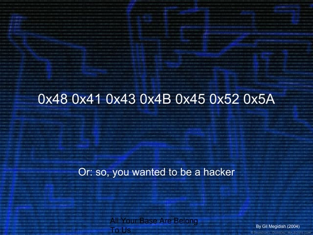 0x4841434b45525a – H4x0r presentation for n00bs